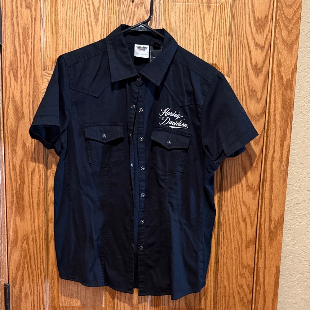 Harley-Davidson Women’s Black Snap Down Casual Shirt